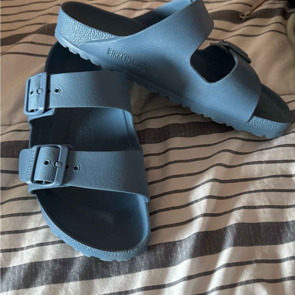Birkenstock Slate Blue Slides